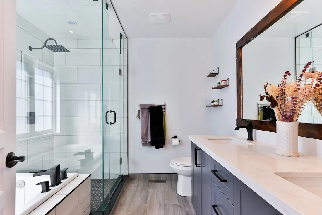 Tiled bathroom finishing works