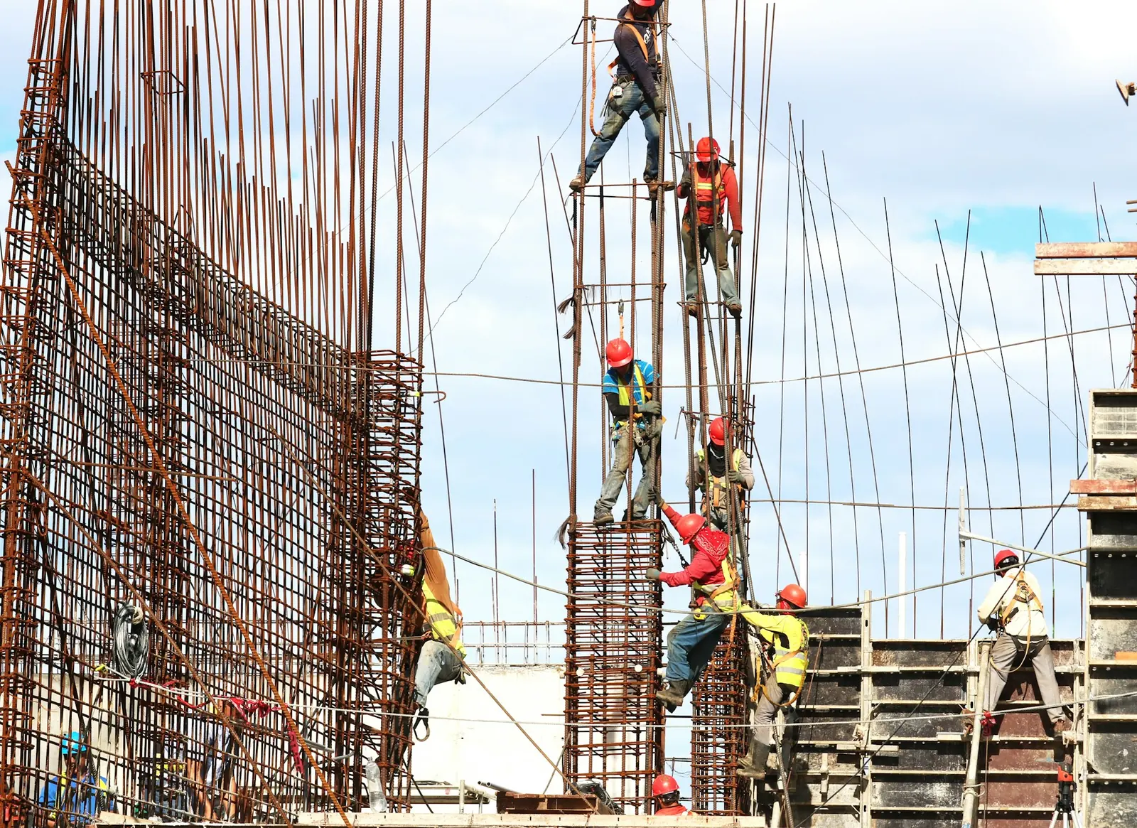 Workforce on a civil construction site